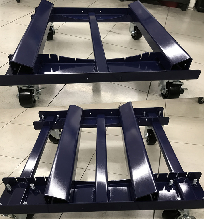 ロール紙用台車【1トン対応】【ロール紙サイズ可変】